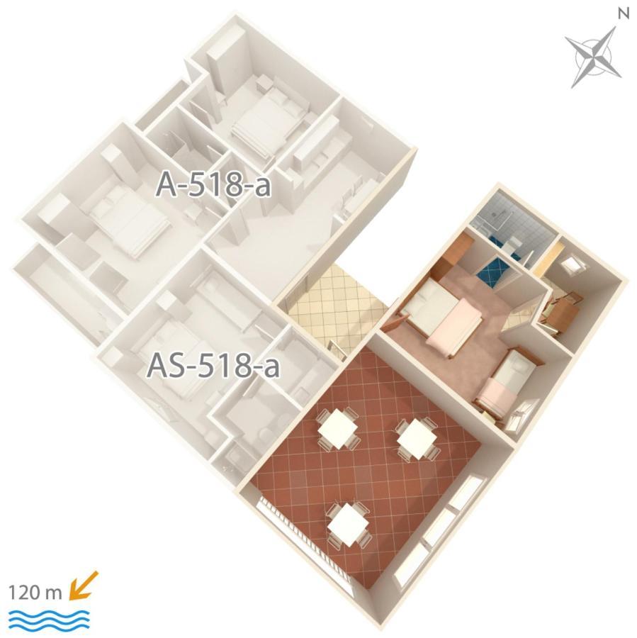 Apartment Podgora 518B Eksteriør billede